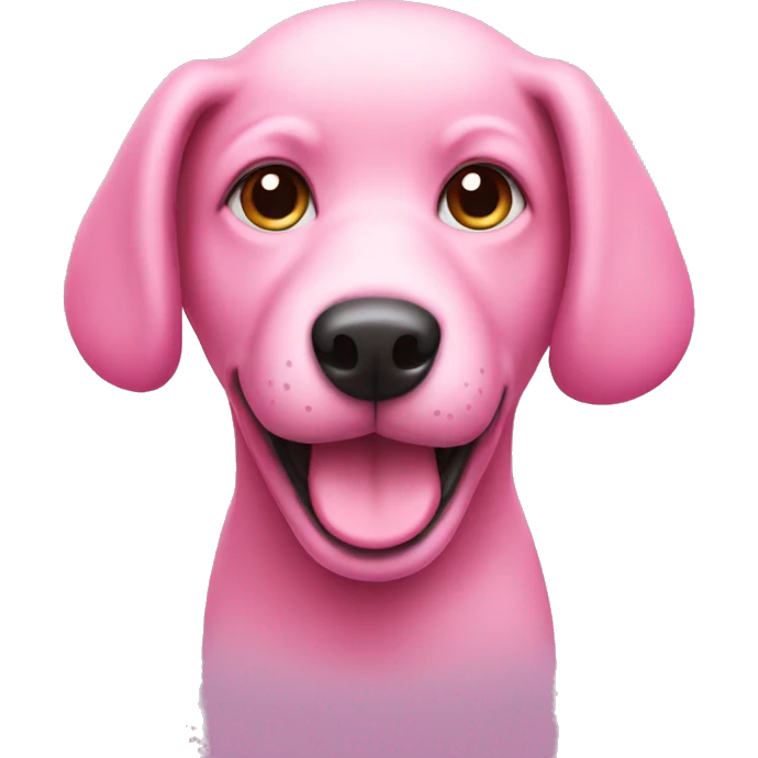 Pink dog emoji