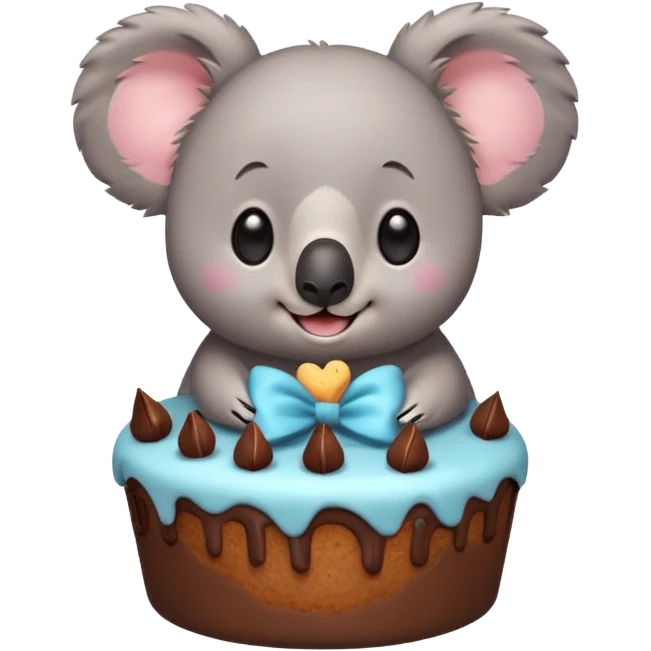 Koala cake emoji