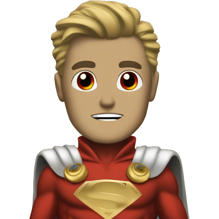 super homelander from "the boys" series with red eyes  emoji