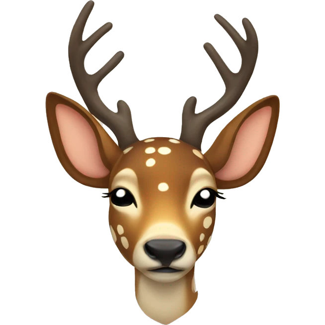Deer with spots sleeping  emoji
