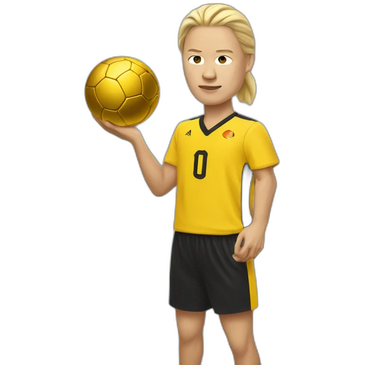Haaland with a gold ball emoji