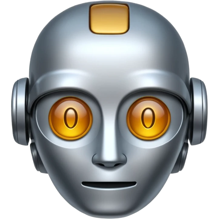 A robot shaped emoji for labeling AI generated content as AI generated. In place of the face, there should be the text A.I. emoji