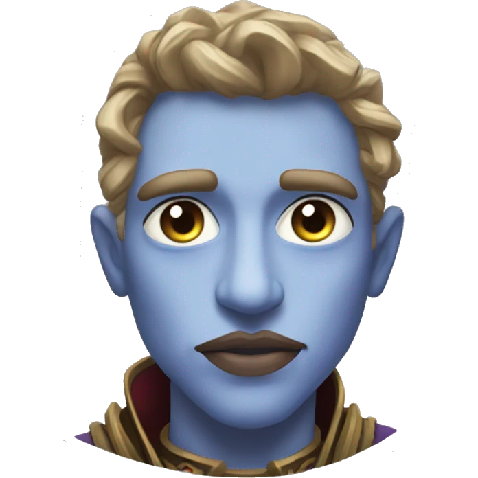 Twitch streamer in Warcraft style, mysterious eyes, intricate lips, masterpiece pose emoji
