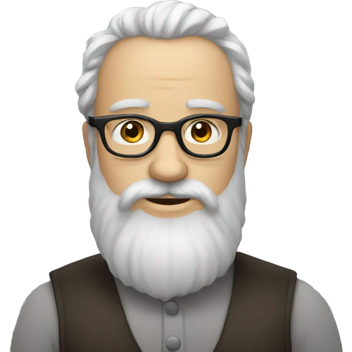 Majestic french bearded person with glasses emoji