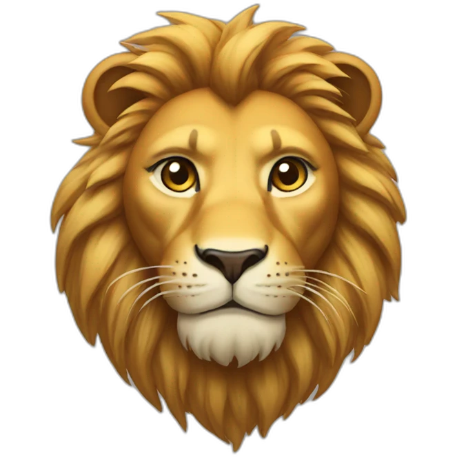Lion sur chat emoji