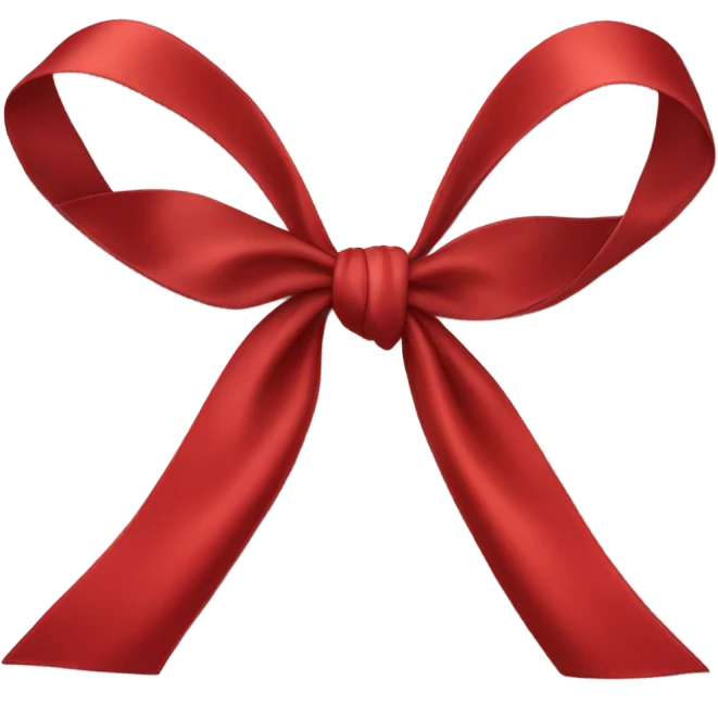 Red full bow emoji