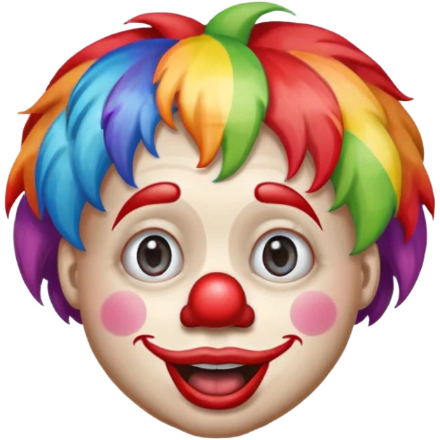 Clown face on poop emoji emoji