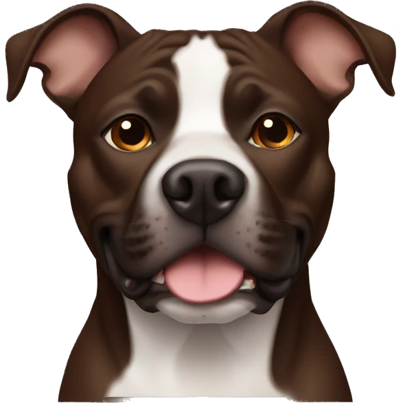 Dark brown Staffordshire terrier emoji