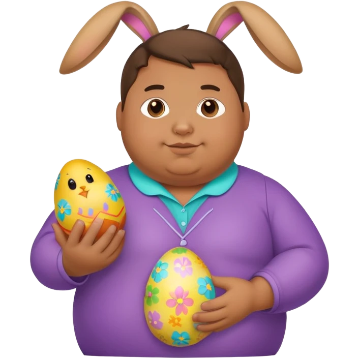 Легке ожиріння Великдень emoji