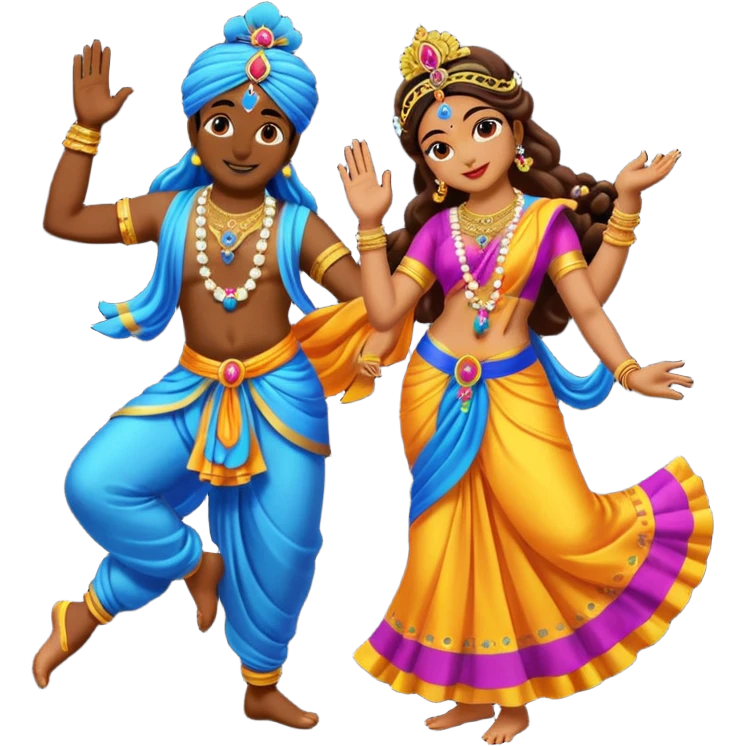 Radha krishna raas emoji
