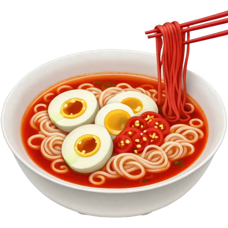 The sun's tomato ramen emoji