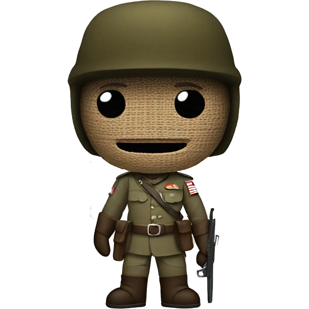 sackboy with a soldier outfit emoji