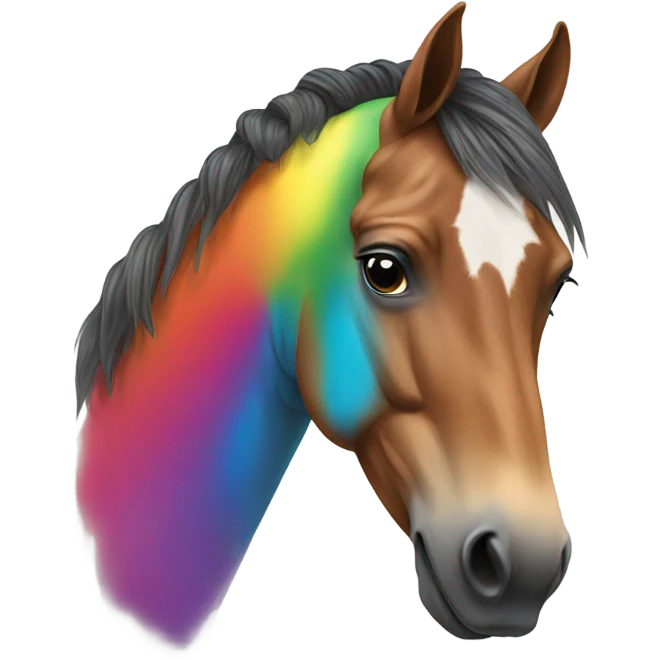 Horse with a rainbow shirt emoji