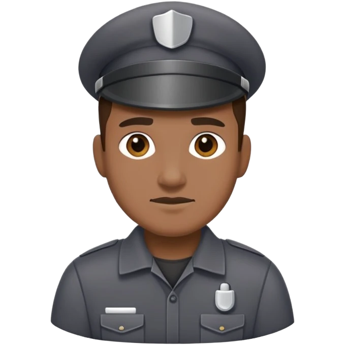 janitor wearing dark-grey custodian uniform emoji