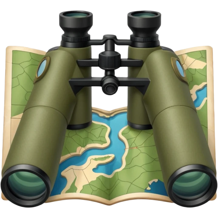 military map with binoculars emoji
