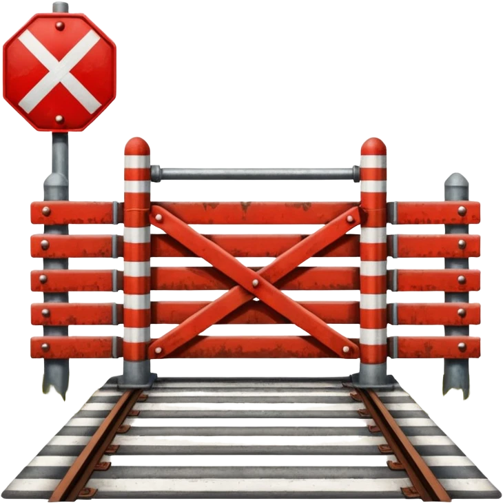 Railroad crossing  emoji