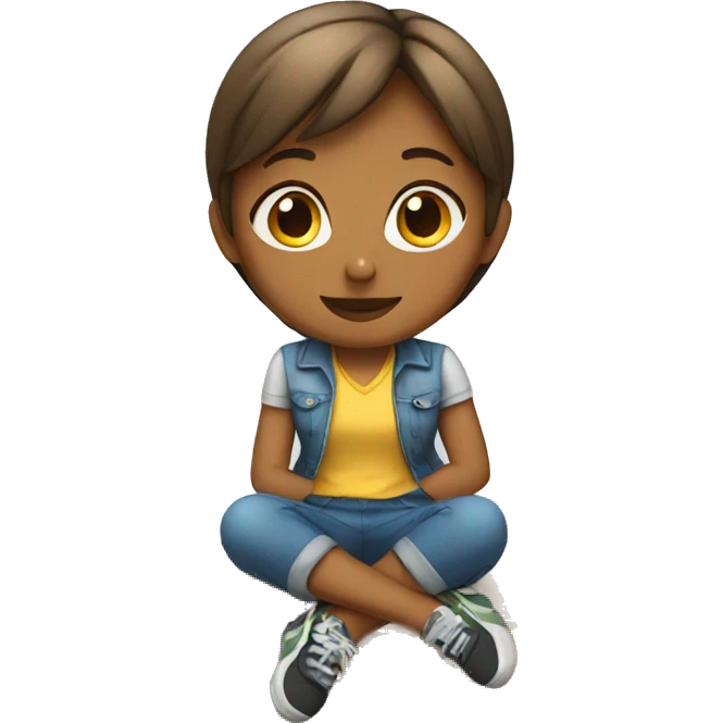 girl sitting  emoji