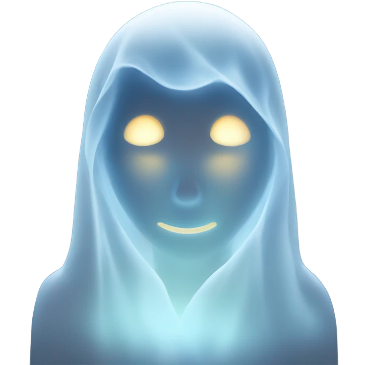 An ghost like AI talking emoji