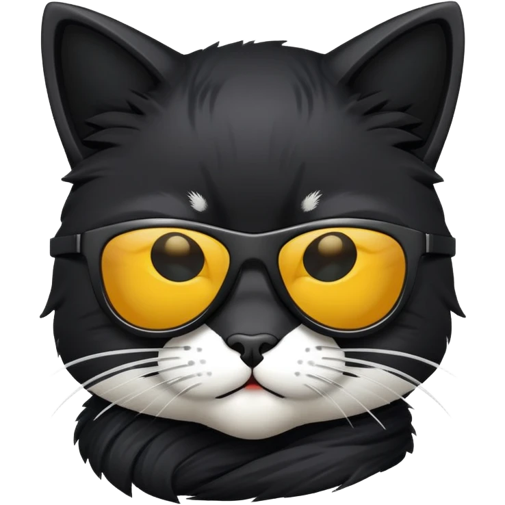 Ninja cat with sunglasses  emoji