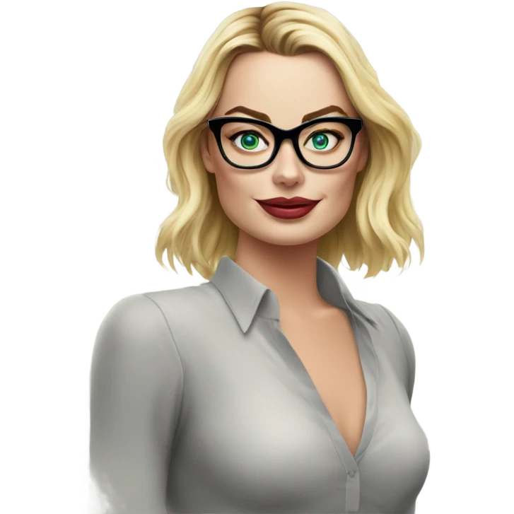 :Margot Robbie: glasses  emoji