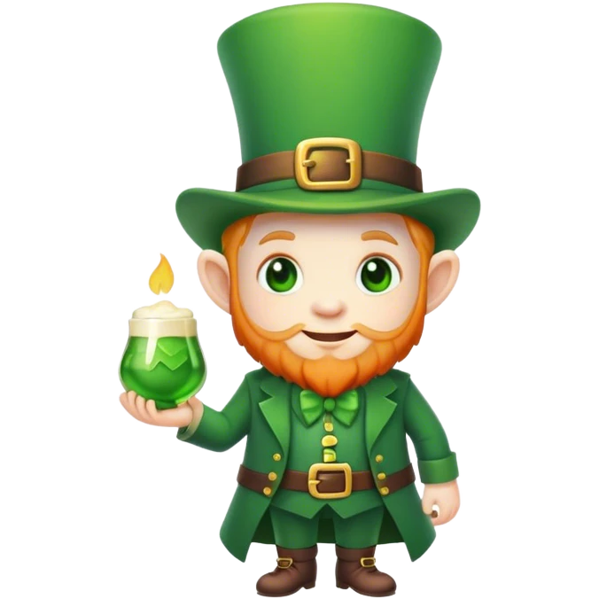 cute green leprechaun  emoji