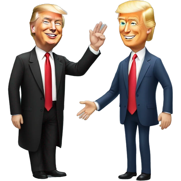Elon musk and trump high fiving emoji