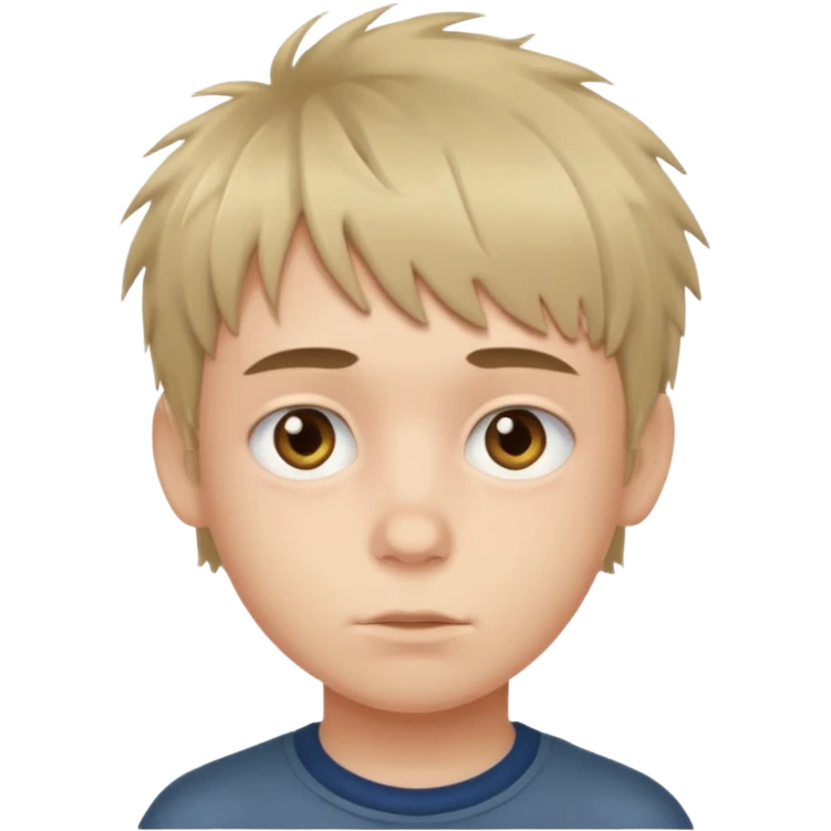 boy with messy fringe emoji
