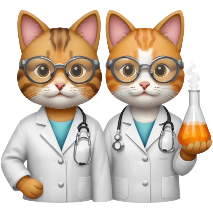 Chemist cats emoji