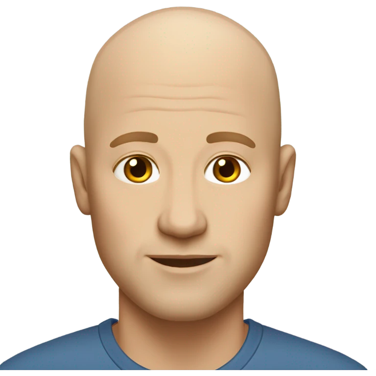 Bald white  man with light brown skinned woman emoji