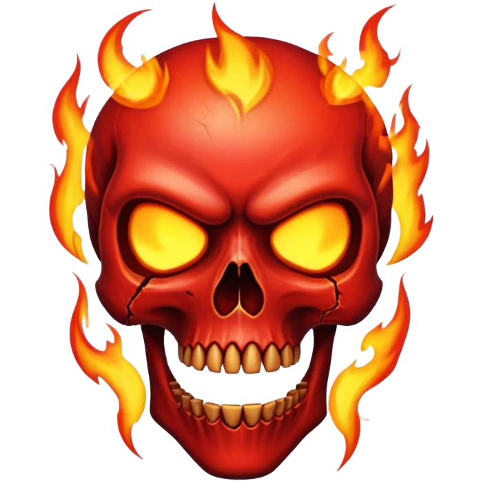 Red Evil Skull emoji