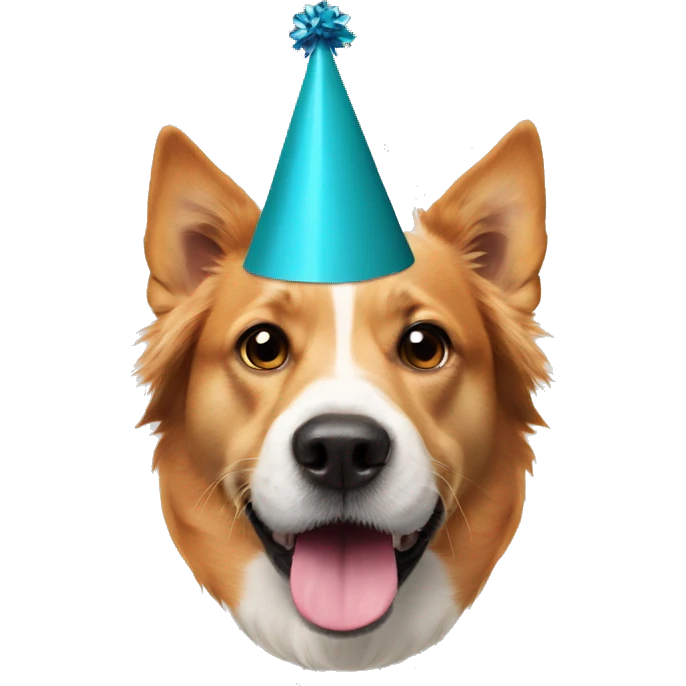 Dog with party hat  emoji