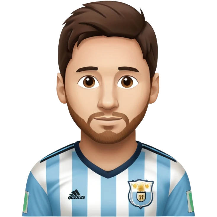 Lionel Messi soccer player in Argentina jersey number 10 emoji