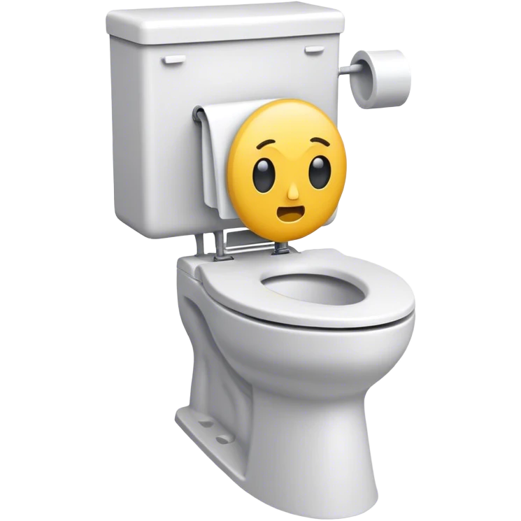 A skibdi toilet or a toilet with a head coming out emoji