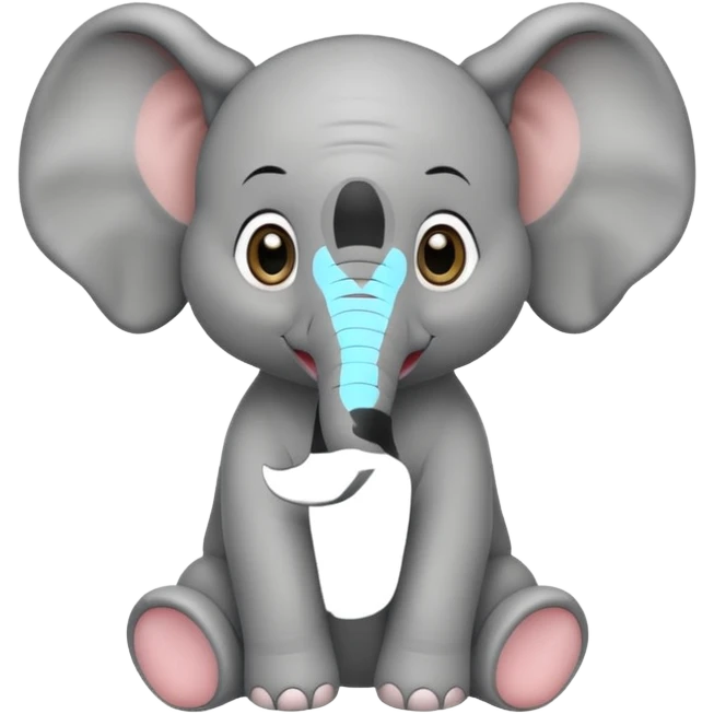 Baby elephant sitting emoji