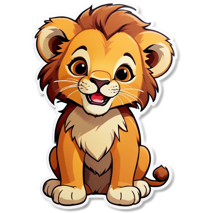 Baby Lion happy emoji
