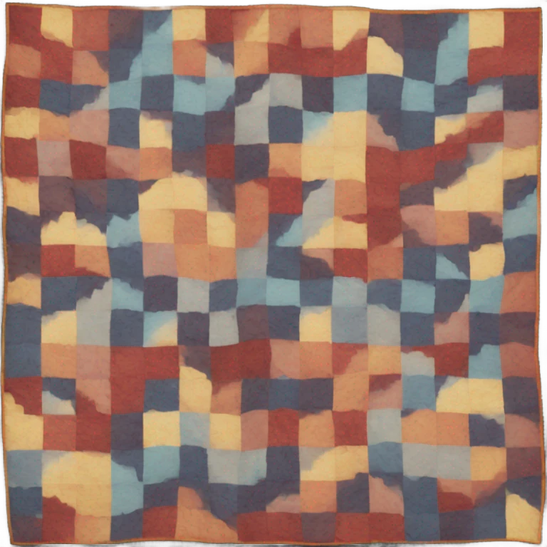 Folded quilt emoji