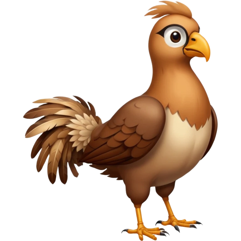 High resolution of   realistic full body bird distorted , no extra hybrid emoji