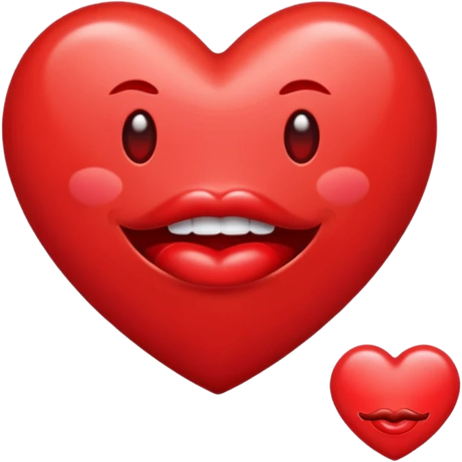 Red kiss stamp emoji