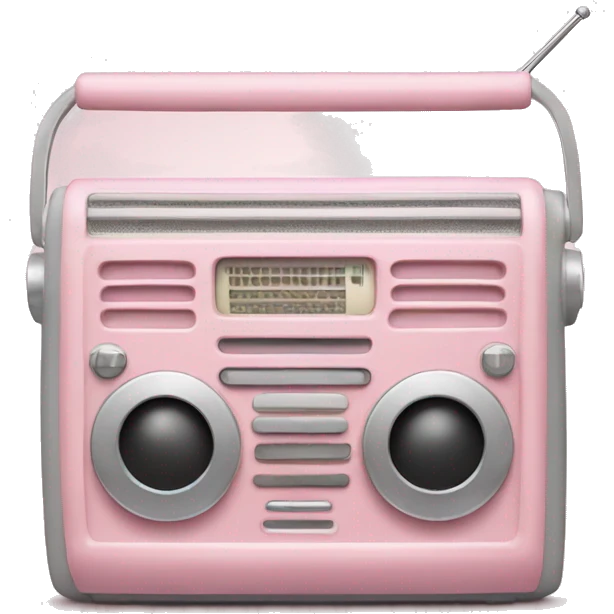 A pastel pink radio emoji