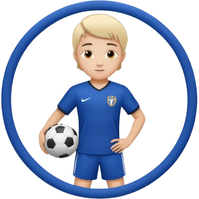  мальчик играет в футбол и эта картинка должна быть обведена в кружок  emoji