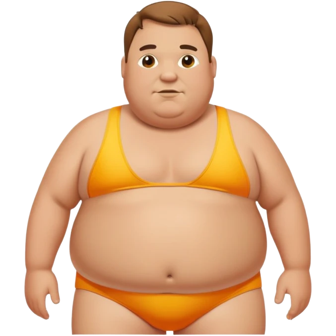 Fat man in swim suit  emoji