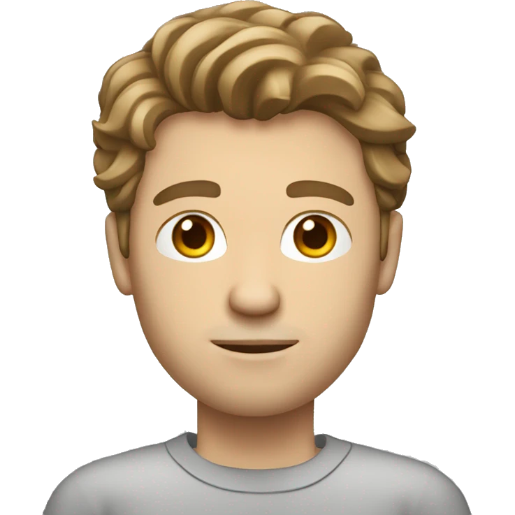 russian white man with MacBook brown hair and yeys emoji