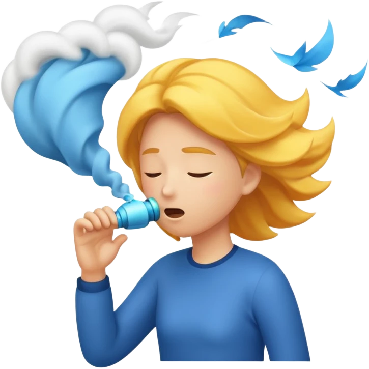 blowing away emoji