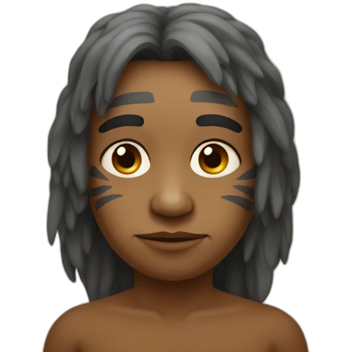 Wild aborigine is sad emoji