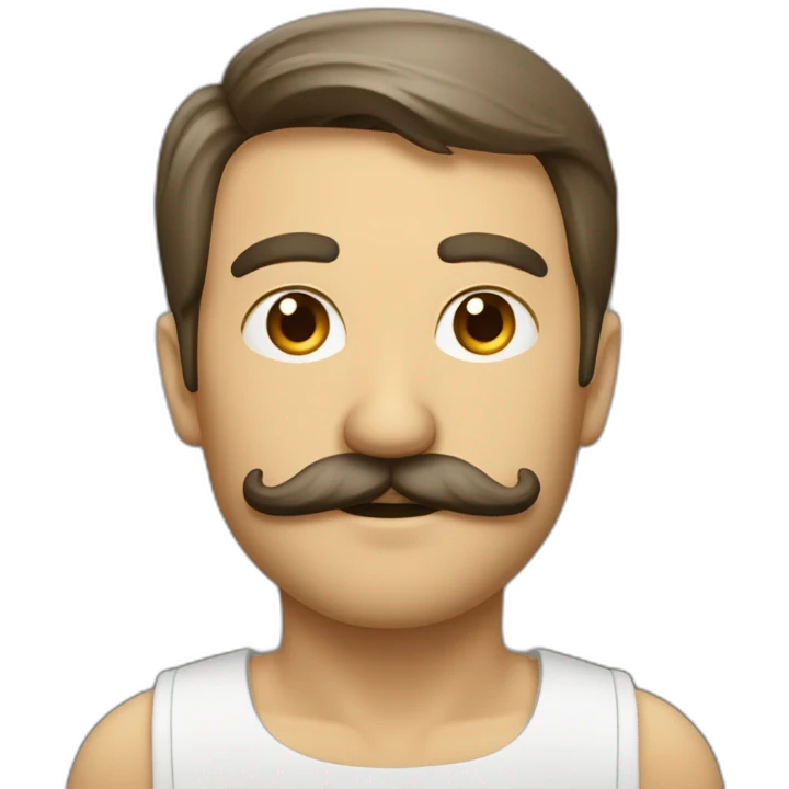 Un homme dictateur avec une petite moustache carré emoji