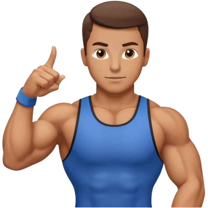 Gym trainer pointing at the camera emoji