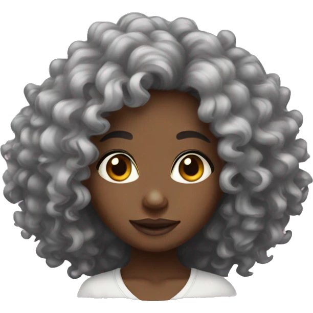 curly hair black girl emoji
