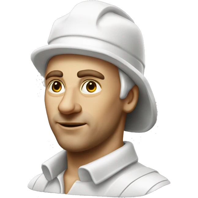 Photorealistic white Factory worker XVII century emoji