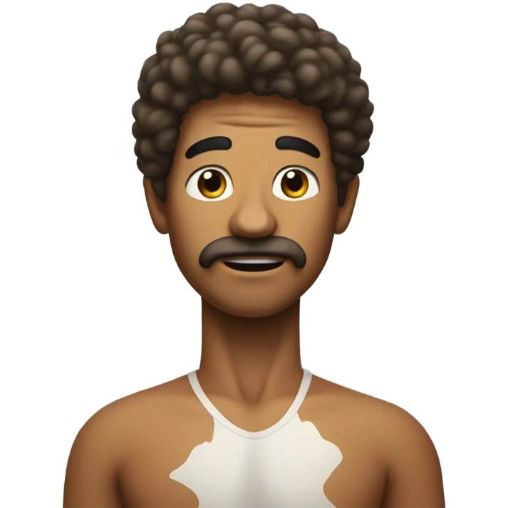 gross baca that has an insane amount of hair on their chest,head,chin, and their butt emoji