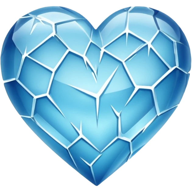 A cold frozen heart  emoji